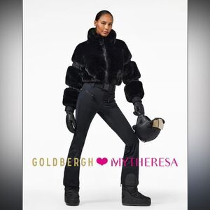Goldbergh X MyTheresa Women Ski Snowboard Snowsuit Faux Fur Black M NWT Sold Out
